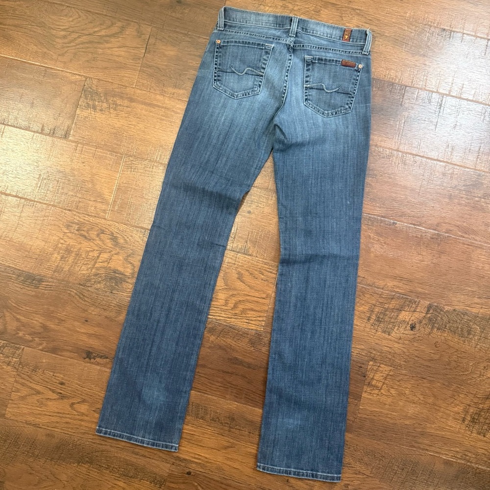 7 For All Mankind Light Blue Straight Leg Jeans low rise Y2K